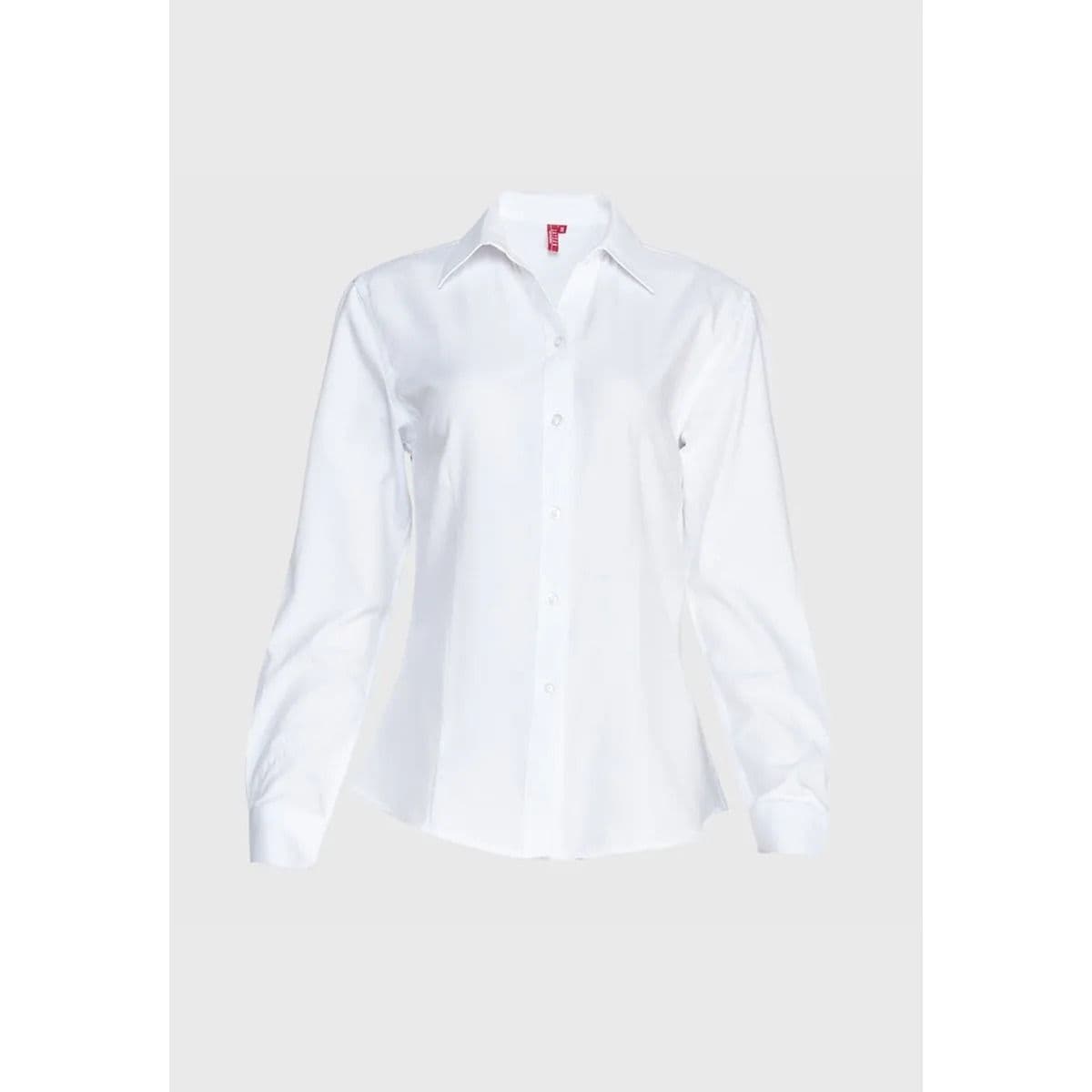 Blusa Oxford Cuello V - Blanca